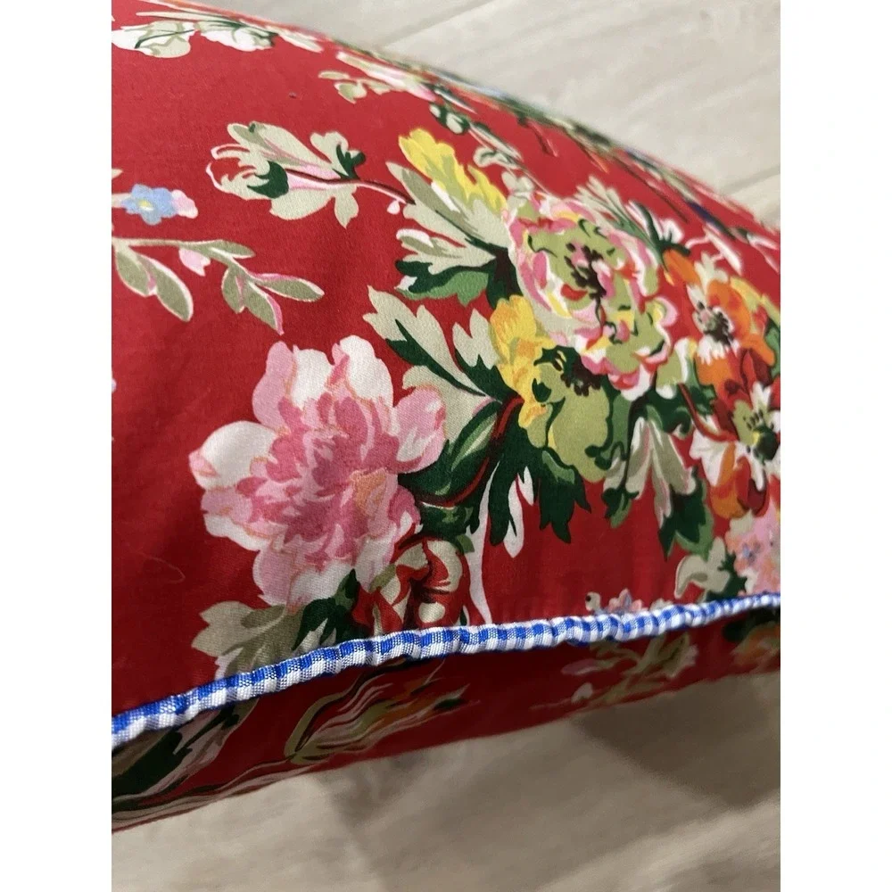 Ralph Lauren BELLE HARBOR Red Floral  Pillow French Country 20